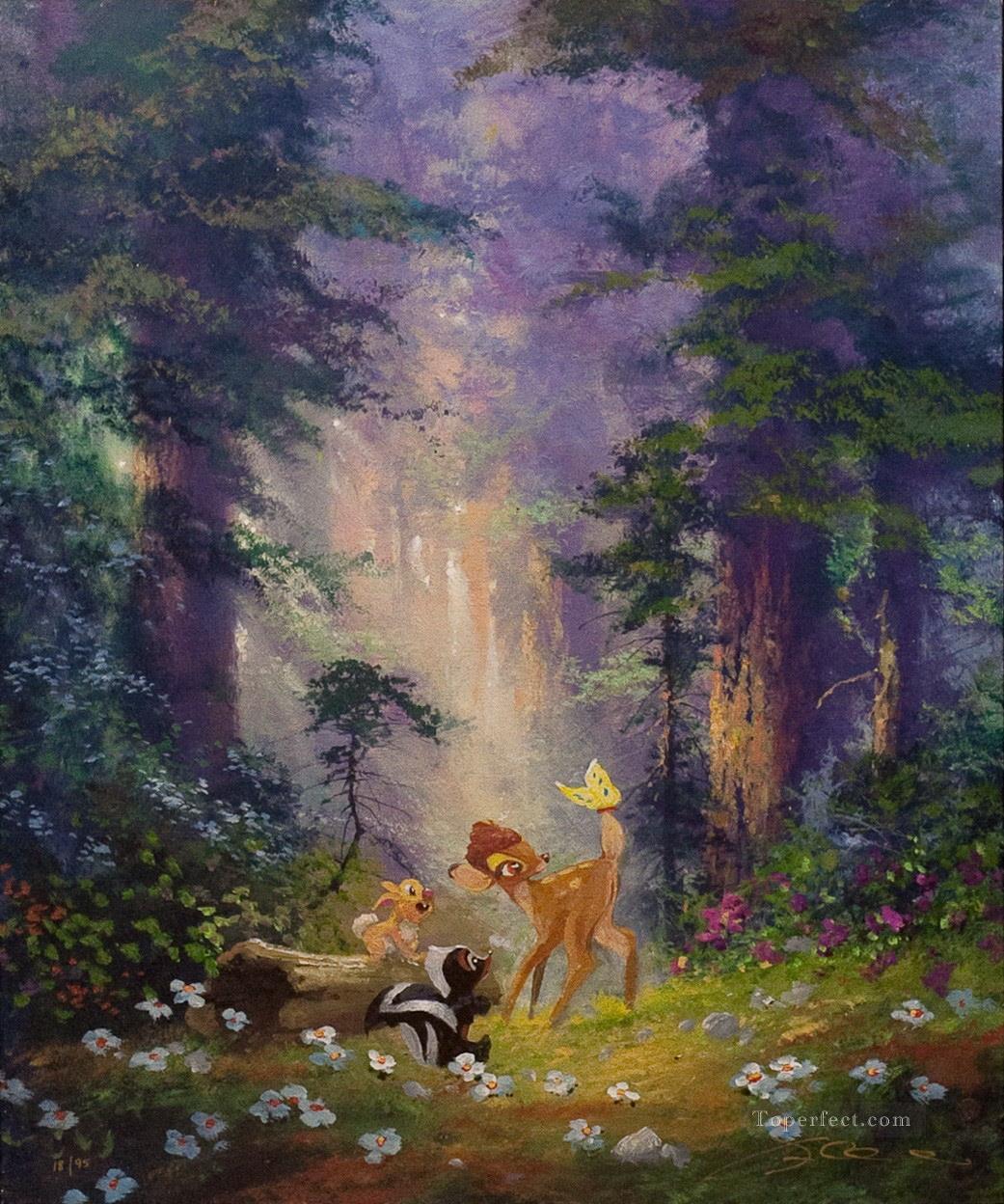 lièvre écureuil et Cerf dans les bois des animaux Peintures à l'huile